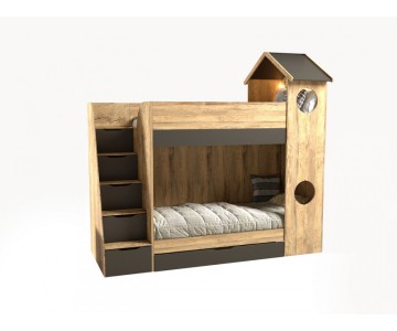 Кровать Домик 2х ярусная без тумбы Кровать Домик 2х ярусная без тумбы