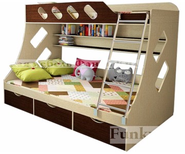 Двухъярусная кровать "Фанки Кидз 16" Двухъярусная кровать "Фанки Кидз 16"