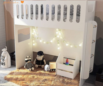 Кровать чердак с нишей и высоким бортиком ДС-27 Кровать чердак с нишей и высоким бортиком ДС-27