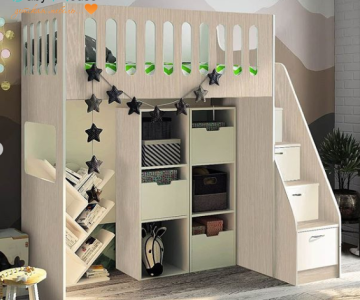 Кровать чердак ДС-27 с модулями для хранения Кровать чердак ДС-27 с модулями для хранения