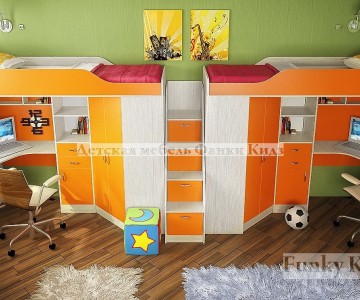 Детская комната Фанки Кидз 7СВ для двоих детей Детская комната Фанки Кидз 7СВ для двоих детей
